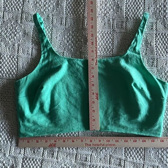 House of Harlow Women's Two Piece Seafoam Green Linen Jumpsuit with Belt Size L - Picture 6 of 14